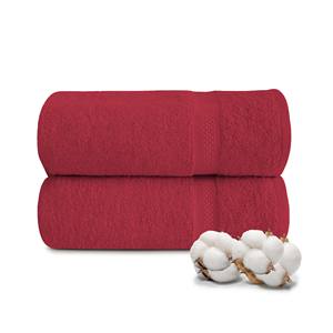 Ensemble de serviettes de bain en coton tissé 100% - Couleur unie - Douces, absorbantes et durables - Comprend des serviettes de toilette et des débarbouillettes - 500 g/m² - Product Image 5