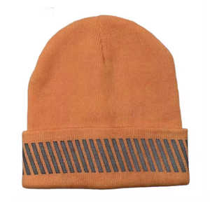 Bonnet d'hiver jacquard imperméable et réfléchissant, bonnet tricoté chaud avec logo personnalisé, bonnets de mode pour adultes en vente - Product Image 1