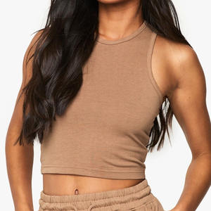 Femme Fitness Solid Color Ladies 2-Piece Shorts Sleeveless Tank Tops and Elastic Waist Short Set Summer Wear Outfits for Women - Product Image 5