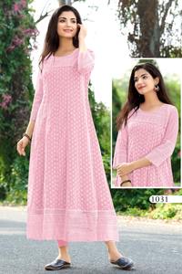 Impresionante diseñador indio Anarkali en Heavy Georgette con intrincado trabajo para colección de Ropa Étnica de boda a precio mayorista - Product Image 5