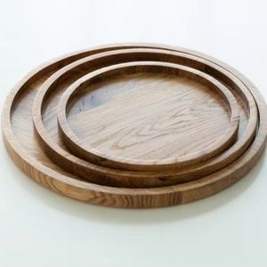 Bandeja para servir con incrustaciones de madera en idioma árabe, bandeja de madera elegante con asas de metal para servir - Product Image 1