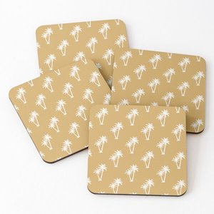 Posavasos de tendencia 973 Madera de mango/Madera de Acacia sobre posavasos para servir té impresos Juego de 4 piezas accesorios de cocina posavasos - Product Image 3