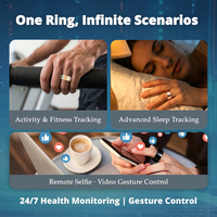 Bague connectée, tracker d'activité, fréquence cardiaque, oxygène sanguin, compteur de pas, podomètre, bague d'activité étanche OEM pour la natation