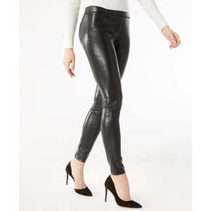 INC International Concepts Pantaloni skinny da donna in ecopelle a vita alta, stile casual, neri, taglia 6, anti-pilling - Product Image 1