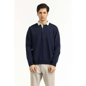 Sweat-shirt tricoté coupe classique, pull décontracté, doux et respirant, manches longues, logo personnalisé, OEM ODM, vêtements à marque privée - Product Image 1
