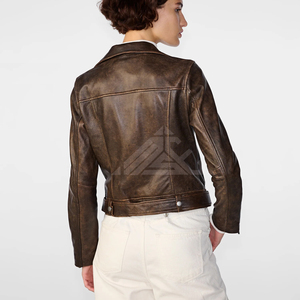 Chaquetas de moda de cuero genuino de alta calidad para mujer Logotipo personalizado Ropa de abrigo elegante para mujer para invierno y otoño - Product Image 3