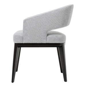 Timeless Modern Luxury Dining <b>Chair</b> Dark Cocoa Finish <b>Upholstered</b> Contemporary Design Wood Frame Home Apartment Hotel Restaurant - Product Image 5