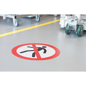 LongLife Segnale - Marcatura del pavimento, segnale di identificazione del pavimento autoadesivo di 600mm (Ø), Freccia indicativ - Product Image 2