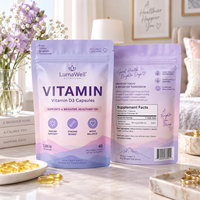 Sachets refermables à fermeture éclair, personnalisables, haute barrière, qualité alimentaire, pour capsules de vitamines et de compléments nutritionnels