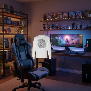 Stellar Factory Play More Games Together Camiseta de manga larga con diseño gráfico premium, unisex, talla para adultos - Product Image 3