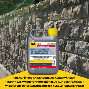 FILA Solutions d'entretien des surfaces HYDROREP ECO Scellant hydrofuge pour surfaces en pierre et terre cuite Anti-algues Résistant aux UV Anti-jaunissement - Product Image 5
