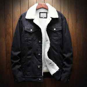Veste en jean pour hommes en gros avec intérieur en fourrure Veste en jean décontractée coupe-vent pour hommes - Product Image 3