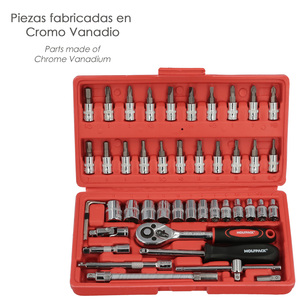 Set di Chiavi a Bussola e Punte da 1/4" 46 Pezzi - Product Image 2