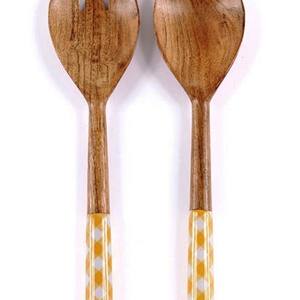 Juego de Servidores de Ensalada Pequeños, Hechos a Mano, de Madera, con 2 Espátulas, Utensilios Sostenibles Hechos a Mano, Aptos para Congelador - Product Image 6