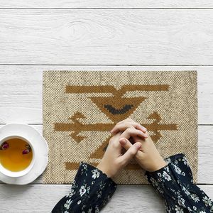 Sang Trọng Thiết Kế Mới 100% Hữu Cơ Tự Nhiên Len Đay Handmade Màu Sắc Khác Nhau Và Kích Cỡ Dệt Bữa Ăn Thảm Placemats Bảng Khách Sạn Mat - Product Image 2