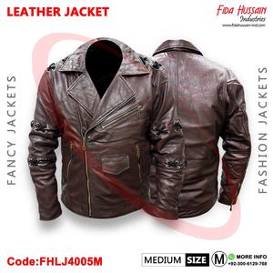 แจ็คเก็ตหนังวัวบริสุทธิ์สําหรับผู้ชายเพื่อความอบอุ่นและความปลอดภัยสูง แจ็คเก็ตหนังกันลมคุณภาพสูงในการออกแบบที่กําหนดเอง - Product Image 5