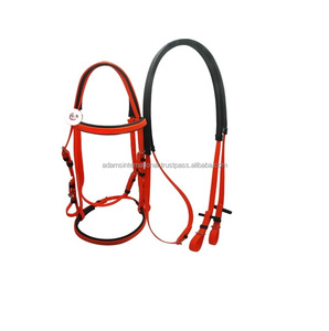 Brida de caballo negra de PVC, con rieles de alta calidad - Product Image 3