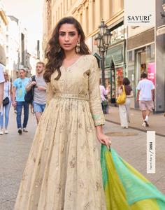 Robe et dupatta en soie Simar brodée, collection de créateurs, catalogue complet disponible au prix de gros, collection haut de gamme. - Product Image 4