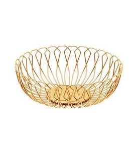 ตะกร้าใส่ผลไม้ทองเหลืองสำหรับใช้ในบ้านตะกร้าเก็บของอเนกประสงค์ตะกร้าผิวด้านคุณภาพสูง - Product Image 1