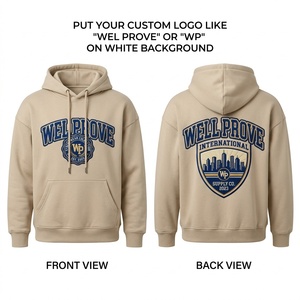 Sudadera con Capucha de Algodón Premium para Invierno, 320 GSM, para Logotipo Bordado Personalizado, Estilo Urbano, Bolsillo con Impresión Digital - Product Image 3