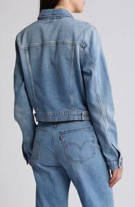 Veste en jean personnalisée taille XL pour femme, respirante, écologique, avec rembourrage en coton imprimé, pour la mode en plein air, vente en gros, automne - Product Image 3