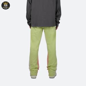 Ropa deportiva de invierno de tendencia para hombre, pantalones de chándal acampanados de algodón pesado con tela de lona de rizo apilada de cintura alta - Product Image 2