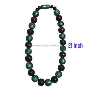 ชุดกระดุมสร้อยคอลูกปัดเรซินเทียมสุดพิเศษแนววินเทจสุดหรูชุดสำหรับงานเลี้ยงแต่งงานของผู้หญิงสไตล์ยุโรป aaliyan - Product Image 3