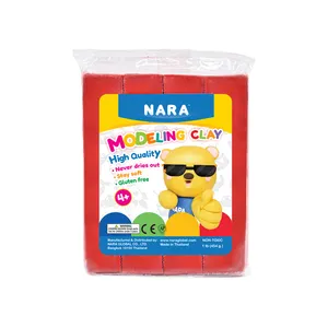 NARA กลับไปที่โรงเรียนเด็กการสร้างแบบจําลองดิน 1 สี, 4 บาร์สีแดงชุด 1 ปอนด์, พลาสติกอ่อนปลอดภัยปลอดสารพิษของเล่นเพื่อการศึกษา DIY การสร้างแบบจําลอง