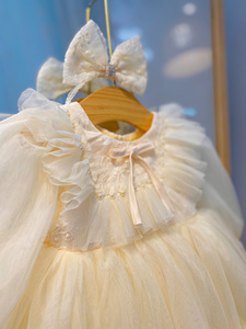 เสื้อกั๊กตาข่ายเนื้อนิ่มสำหรับเด็กเสื้อกั๊กแต่งระบายหลายชั้น3D มีให้เลือกหลายสีสไตล์วินเทจ - Product Image 4