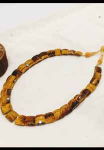 Collar de Ojo de Tigre Natural con Cuadrados Graduados, Collar Estilo Cleopatra Egipcia - Product Image 2