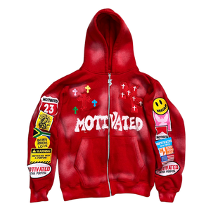 Proveedor de Sudaderas con Bordado de Letras de Invierno al por Mayor, Sudadera de Felpa 100% Algodón Duradera con Bordado de Parche Cosido para Compras al por Mayor - Product Image 1