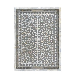 Rectangle rose haute qualité Design floral vadrouille incrustation à la main plateaux de service décor à la maison et articles de maison Dubaï Arabie Saoudite - Product Image 5