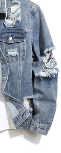 Veste en jean décontractée vintage de haute qualité avec broderie pour hommes - Product Image 5