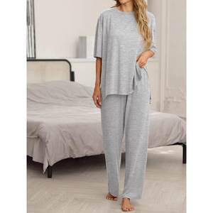 Conjunto de ropa deportiva corta de verano para mujer con hombros caídos, conjunto de dos piezas de Yoga para Fitness, ropa de tenis transpirable de secado rápido para mujer - Product Image 3