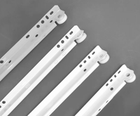 Glissière à roulettes latérale en acier thermolaqué pour quincaillerie de meubles modernes, accessoires pour armoires de cuisine et de salle à manger
