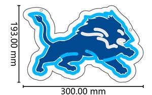 Detroit hổ <span class=keywords><strong>Led</strong></span> Neon ánh sáng lên ĐộI Logo chuỗi dấu hiệu tùy chỉnh 11.8x7.6 inch Detroit sư tử <span class=keywords><strong>Led</strong></span> Vòng cổ bóng đá sản phẩm - Product Image 3