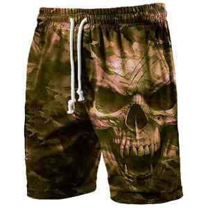 Shorts de plage à motifs vintage pour hommes Summer Cool 3D Print Mid Waist Loose Streetwear Hip Hop Style Kids Men's Shorts - Product Image 3