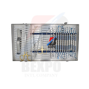 Kit de cirugía periodontal Dental alta Elevadores de periostio Pinzas y tijeras Curetas y escaladores Curetas óseas instrumentos - Product Image 2