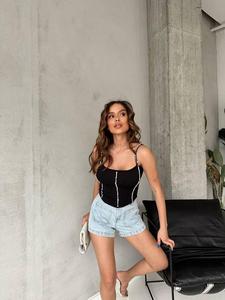 Moda señoras camisetas sin mangas nueva ropa de moda 2024 verano mujeres Tops Casual sin mangas mujer ropa verde - Product Image 4