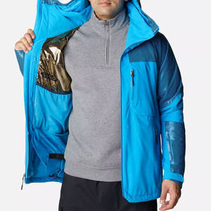 Hot Sale Men's Contrast Color Snowboard Jacket Waterproof Breathable Warm Hooded Ski Jacket With Multiple Pockets - Product Image 3