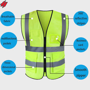 Chaleco de Seguridad Personalizado con Tiras Reflectantes, Chaleco de Trabajo de Talla Grande, 100% Poliéster, Chaleco Reflectante de Seguridad - Product Image 5