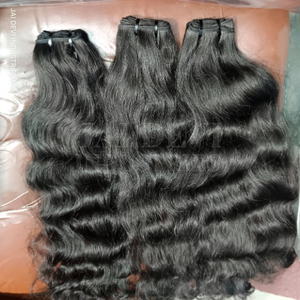 Cuticule vierge non transformée du sud de l'Inde alignée droite vague profonde vague naturelle extensions de cheveux indiens bruts Genius Fumi - Product Image 4