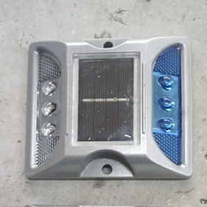 Thiết kế mới nhôm Đỏ xanh vàng hổ phách trắng phản xạ nhấp nháy LED phản xạ Cat Eye năng lượng mặt trời đường Stud - Product Image 5