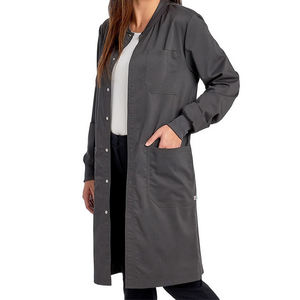 Bata de Laboratorio Médica para Mujer, de Alta Calidad, Antiarrugas, Transpirable, con Logotipo/Color Personalizado, Mangas Largas, para Uso Hospitalario, Fusión sin Costuras - Product Image 5