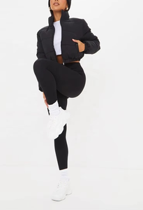 Vestes solides pour femmes 2025, manteaux courts à bulles, manteaux en duvet pour femmes, manteaux d'hiver à manches longues personnalisés, vestes bomber matelassées - Product Image 3