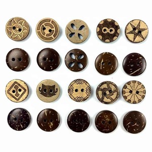 Boutons ronds en bois écologiques de luxe perles naturelles pures deux/heure quatre trous approvisionnement direct en usine - Product Image 2
