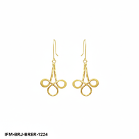 Collier pendentif minimaliste plaqué or tendance avec nœud en fil martelé en laiton, bijoux pour femme, idéal pour les fêtes et le quotidien