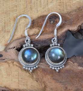 Pendientes de Plata de Ley 925 personalizados de diseñador hechos a mano, piedras preciosas de labradorita para Piercing fino para mujer, regalos, compromisos - Product Image 2