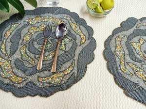 Handmade Luxury <b>Beaded</b> Charger for Dining Unique Holiday Decor; for Housewarming <b>Beaded</b> <b>Placemat</b> - Product Image 4
