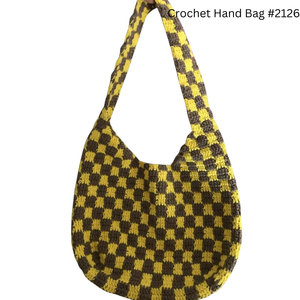 Bolsos de ganchillo para mujer, bolsos de playa de rafia de algodón 100% ecológicos personalizados hechos a mano en la India - Product Image 3